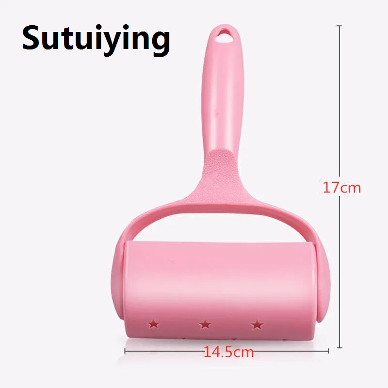 Sutuiying transparent bag 60PCS/Roll Clothes Blanket Sweater Lint Rollers Pet Hair Remover With Protecter Dust Roller Clothes Carpet Sticky Roll Brush