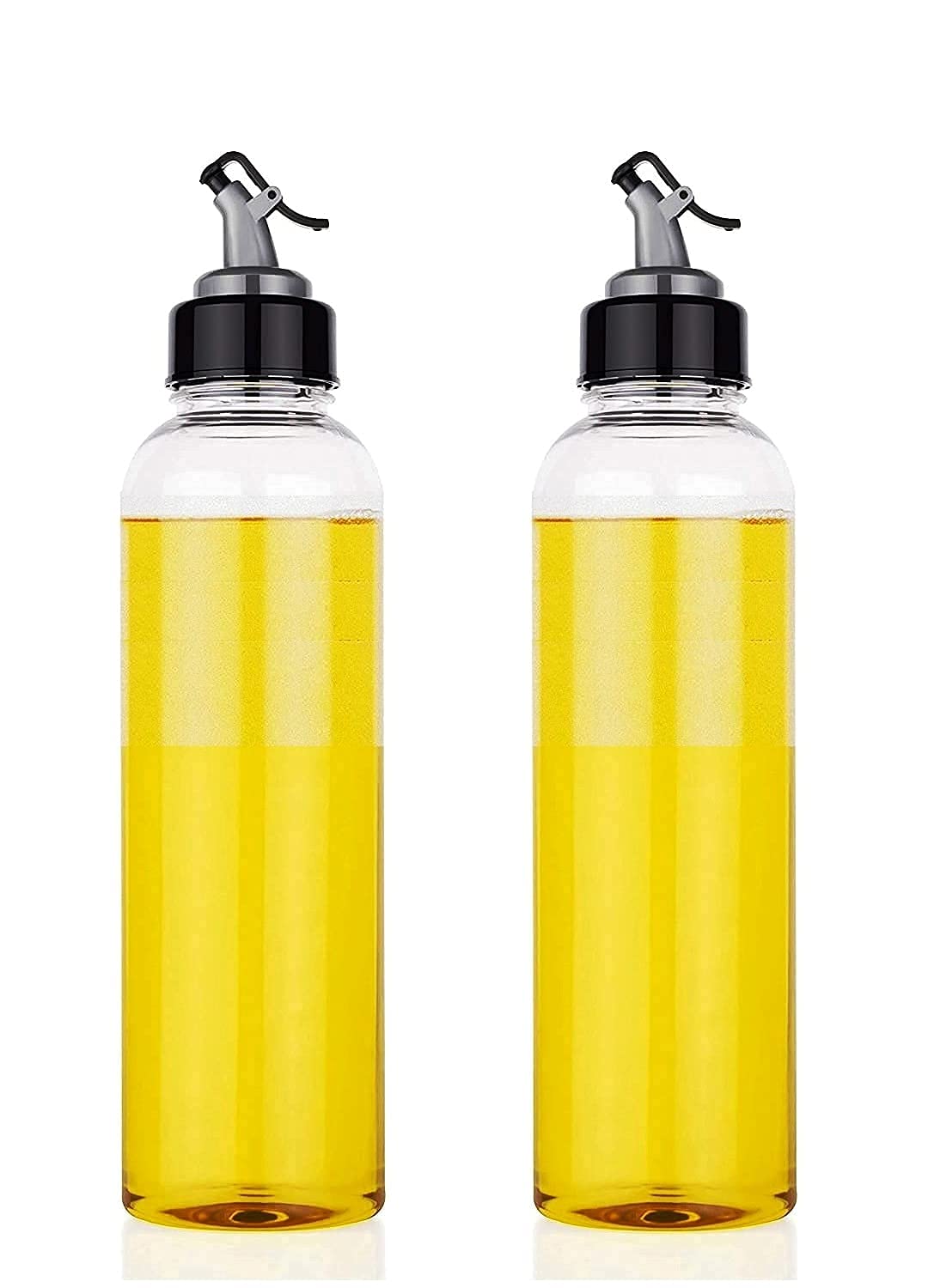 National Kitchenware 1000ml Oil Dispenser - Unbreakable Transparent Plastic Bottle - Leak-Proof Precision Spout for Kitchen Oil, Vinegar & Sauce - 1 Liter Elegant Storage