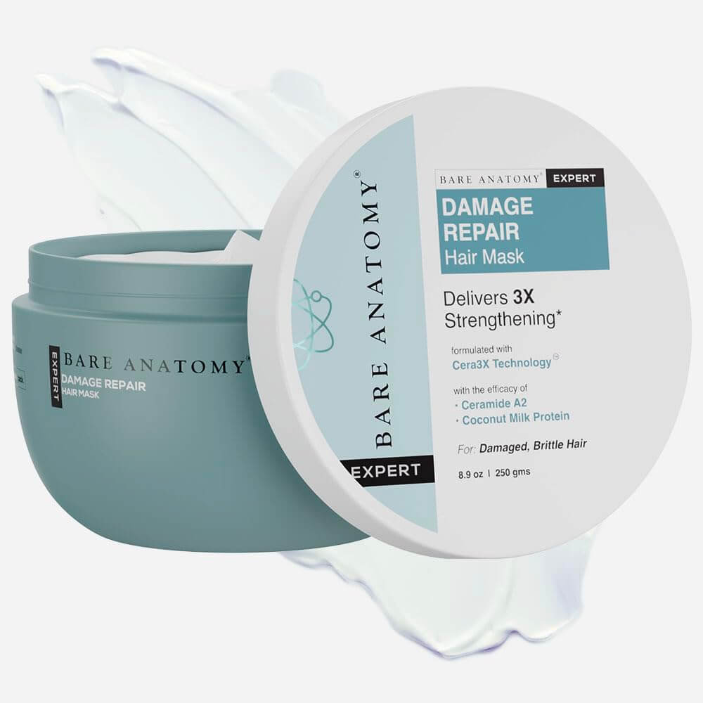 Bar Anatom Damage Repair Hair Mask / Shampoo / S | 3x Strengthening Powered By Ceramide A2 & Coconut Milk Protein| Smoothening Hair | Hair Mask For Dry & Frizzy Hair | Paraben Free | Women & Men,250g