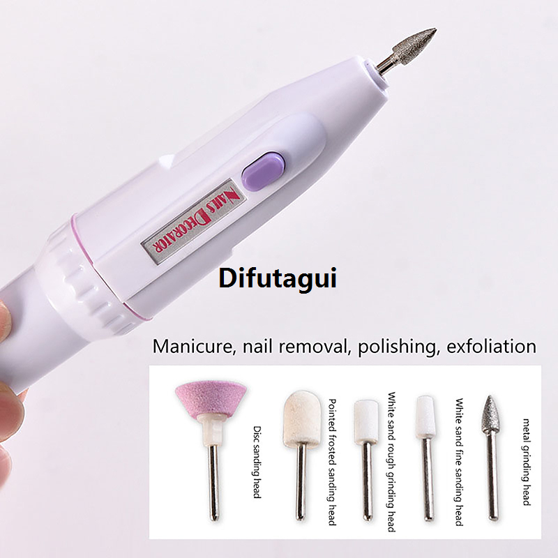 Difutagui Electric Manicure Pedicure Nail Drill Set 5 In 1 Professional Electric High Quality Nail File Grinder Grooming Personal Manicure And Pedicur