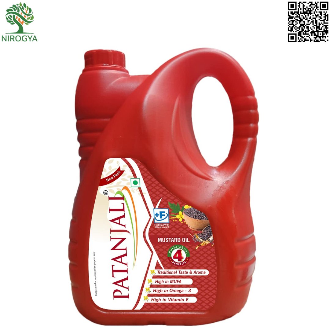Patanjali Indian Sarso Kachi Ghani Mustard Oil 5 ltr