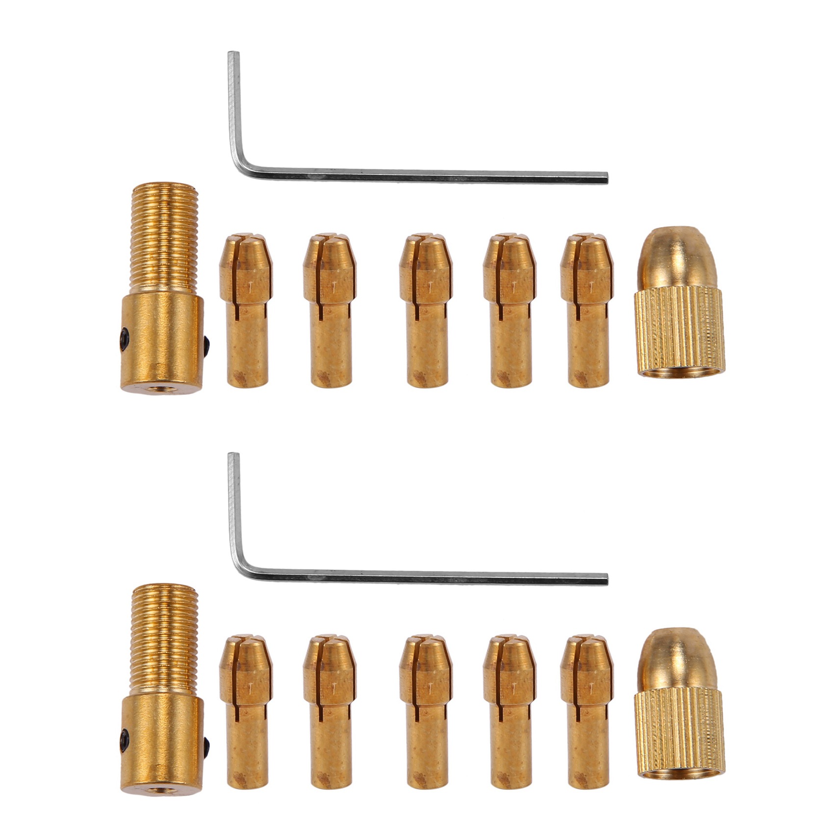 Kqueebee 16Pcs 0.5-3mm Small Electric Drill Bit Collet Mini Twist Chuck Tool Kit