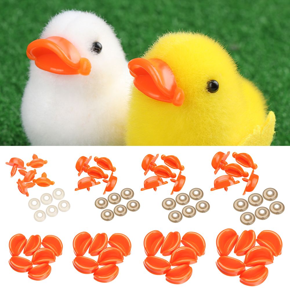 10PCS Gift DIY Craft Knitting Toy Dolls Accessories Handmade Material Duck Safety Mouth Animal Puppet Making