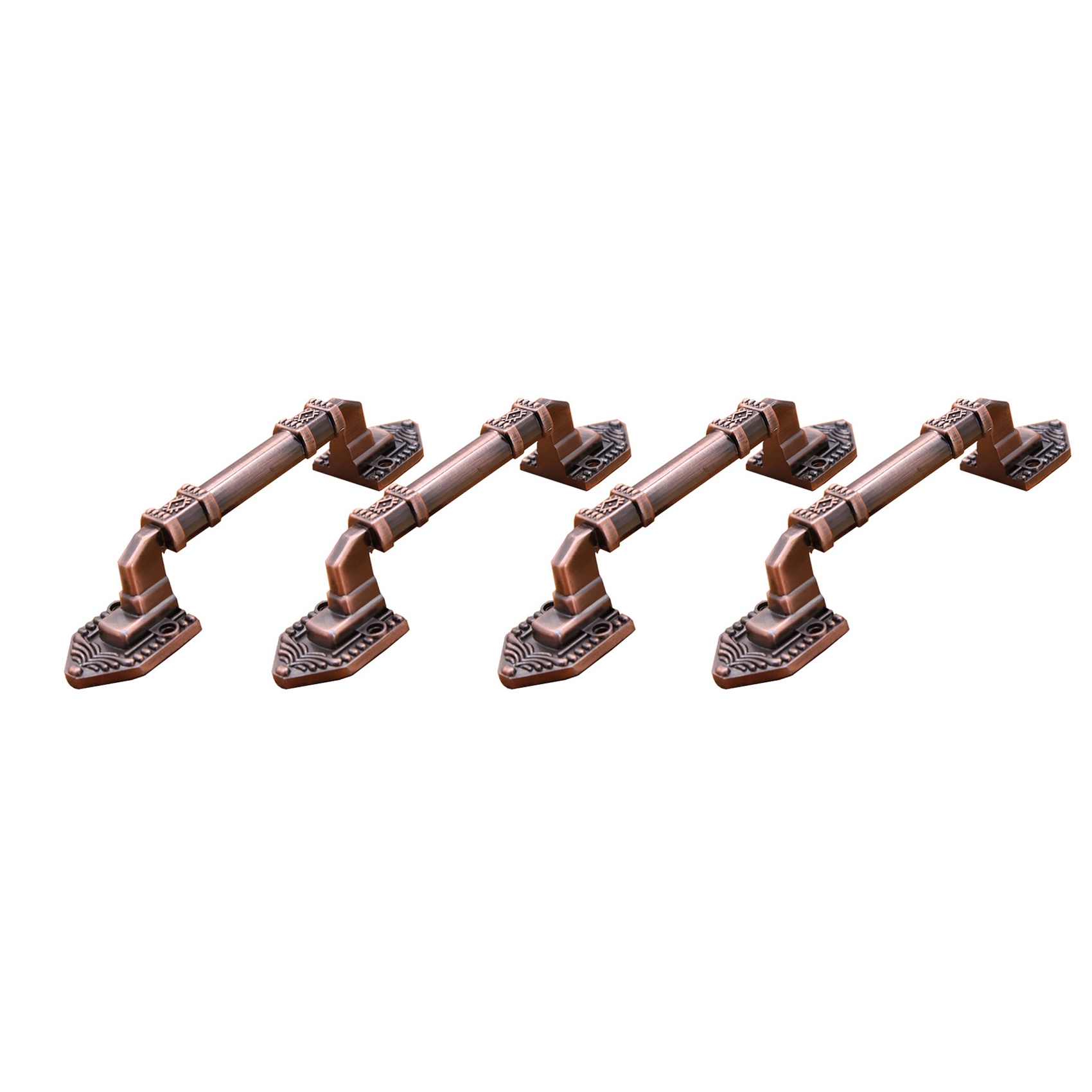 FORIDE 4 PCS Antique Handles with Screws Kitchen Cabinet Handles Drawer Pulls Furniture Door Pull DIY Hardware