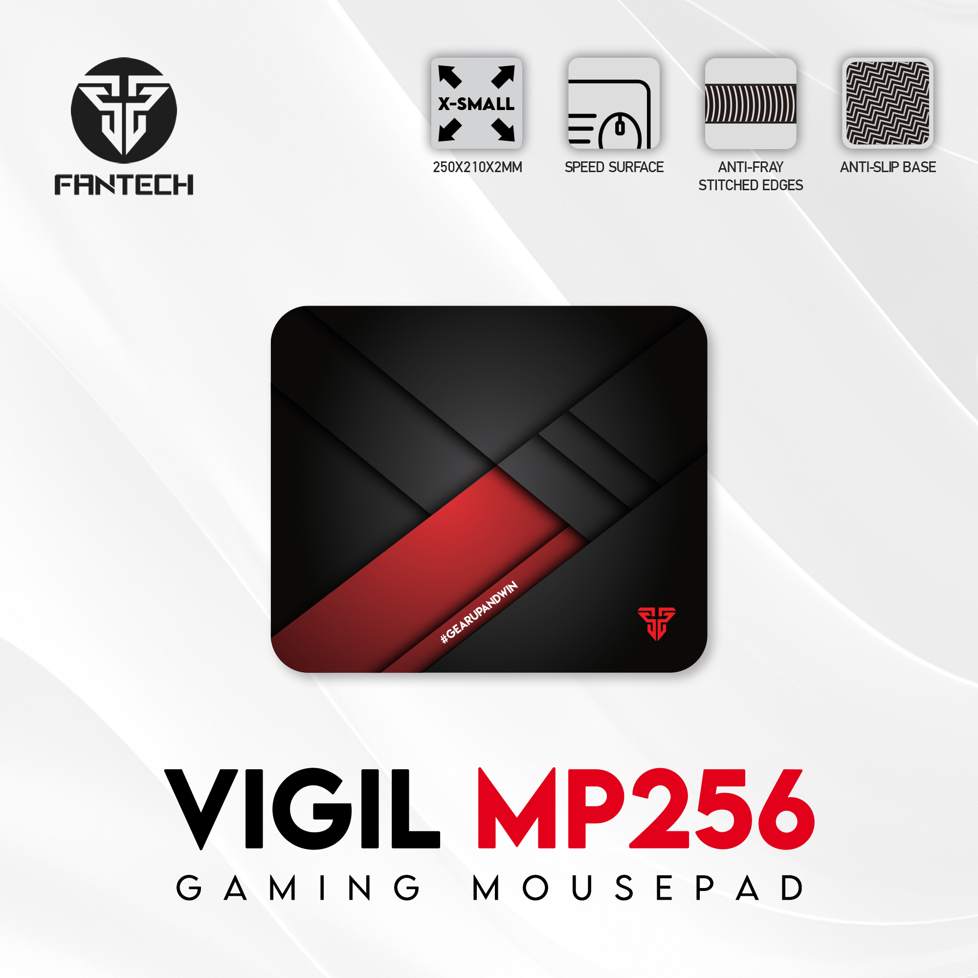 FANTECH VIGIL MP256 Gaming Mouse Pad Anti-slip Base 250 x 210 x 2mm Mousepad