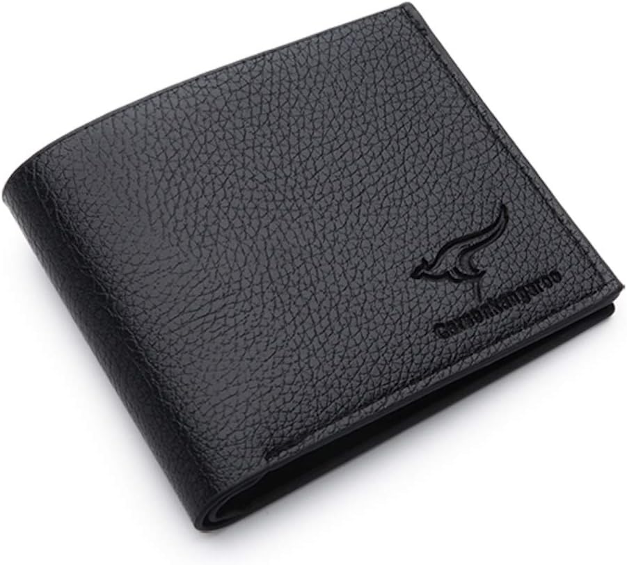 1 Piece Kangaroo Men’s Bifold Wallet - Soft Leather Short Card Purse | Designer’s New Classic - Perfect Gift For Your Men/Husband /Boyfriend