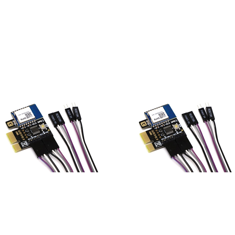 OUMERY 2X Tuya Wifi Computer Power Reset Switch PCIe Card for PC Computer,APP Remote Control,Support Home