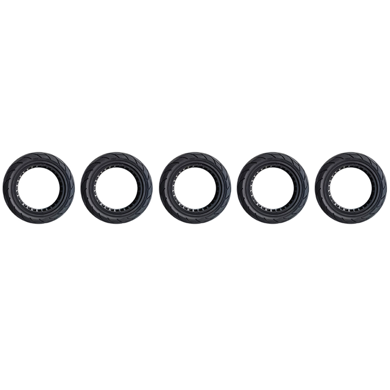 TWEXQNY 5pcs 10X2.50-6.5 Hollow Solid Tire MAX G30 Electric Scooter 60/70-6.5 Honeycomb Solid Tire Black 1100G