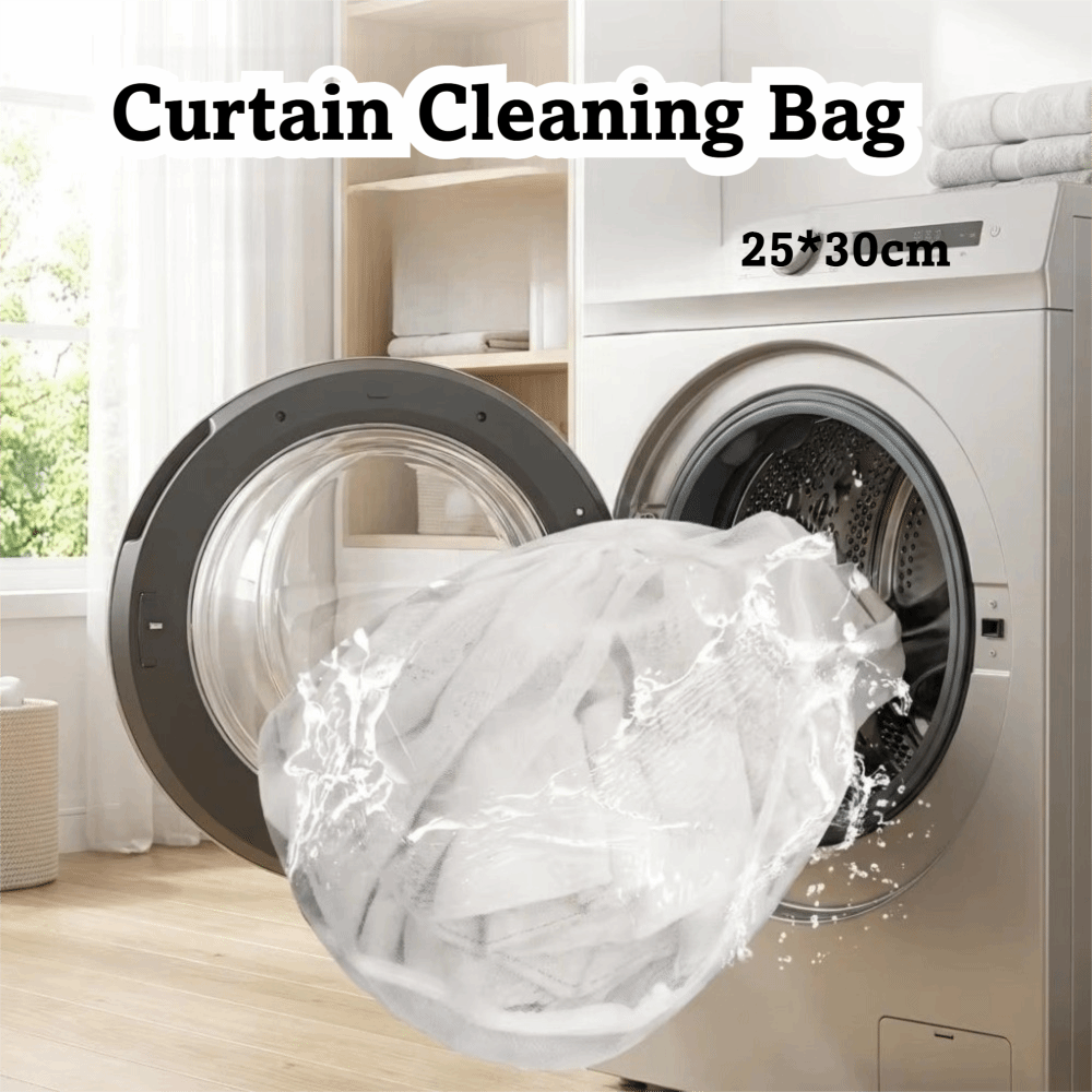Durable Anti-deformation Curtain Cleaning Bag Classification Reusable Curtain Washing Bag Anti-Winding Mesh Laundry Bag Machine Washable