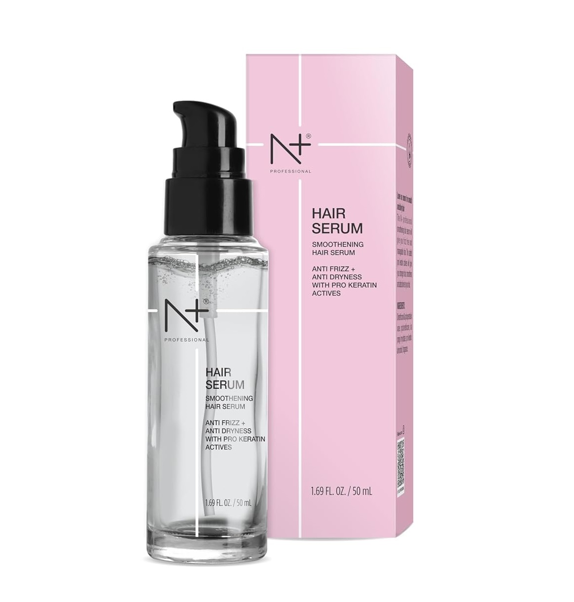 N Plus Professional Hair Serum for Smoothening Hair, Anti Frizz & Anti Dryness with Pro Keratin Actives (50ml)