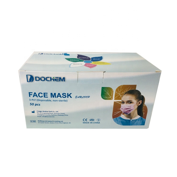 Black Disposable Face Mask - 50 Pcs