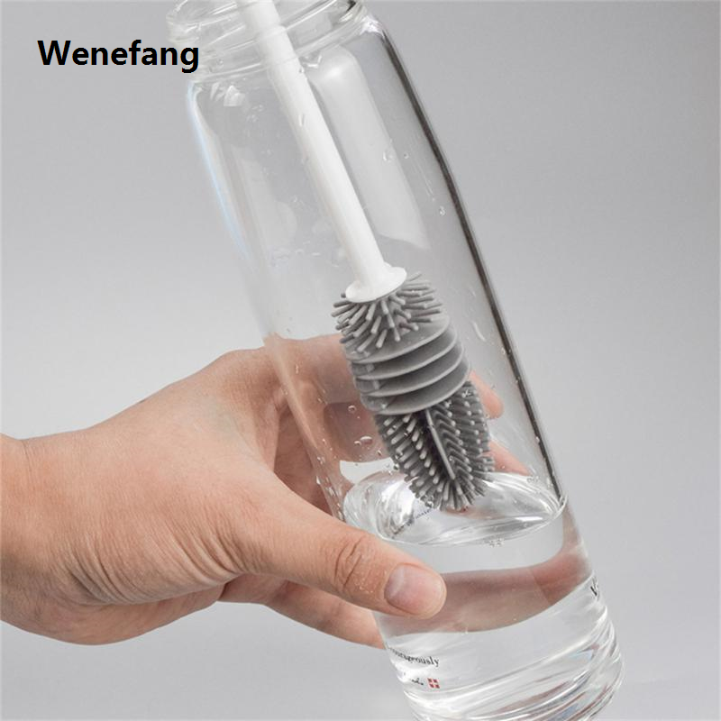 Wenefang Baby Bottle Cleaning Brush Reusable Soft Hair Straw Pipe Spiral Cleaner Useful Things For Kitchen Home Household Cleaning Tools