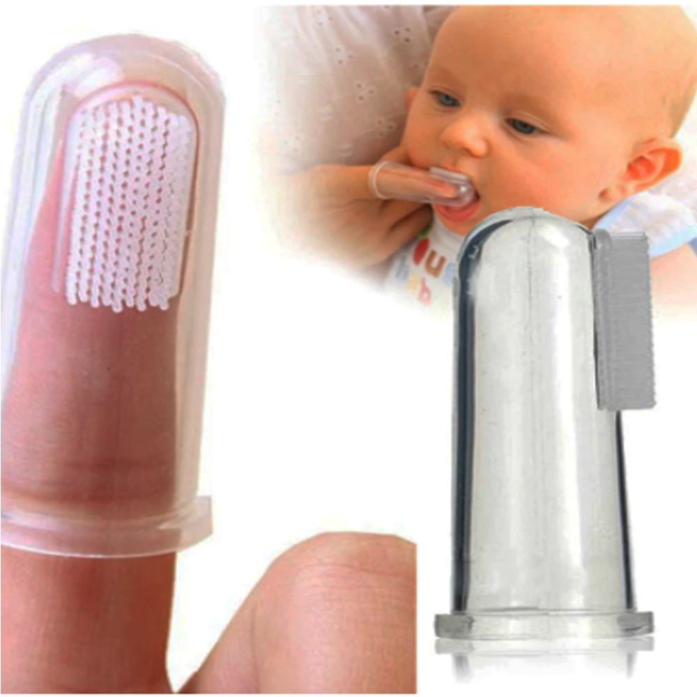 First Cry -Baby Soft Food Grade Silicone Safety Baby Care Finger Toothbrush Gum Massager
