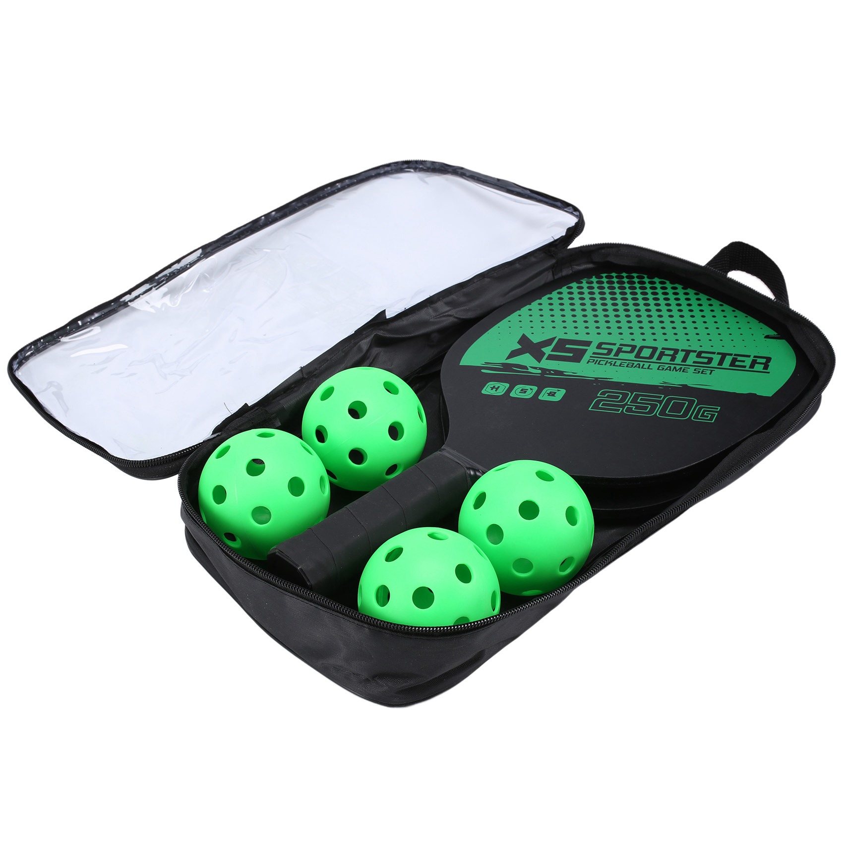 FORIDE Pickleball Paddles Rackets Set Pickleball Paddle Set of 2 Ultra Cushion Racquet Rackets 4 Pickleballs Balls Racquet Bag