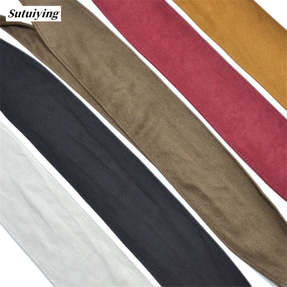 Sutuiying Lady Elegant Wide Plush Velvet Belts High Quality Luxury Accessories Sales promotion Unbuckled Belt Soft Velvet Women Belt New Fashion
