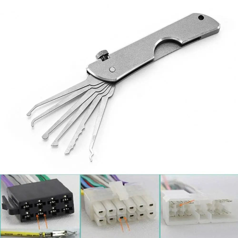 Lightweight Compact Lock Picking Set Rust-resistant Versatile Door Open Keys Convenient 6 In Mini Hooks Remover Kit Car Repair Tool