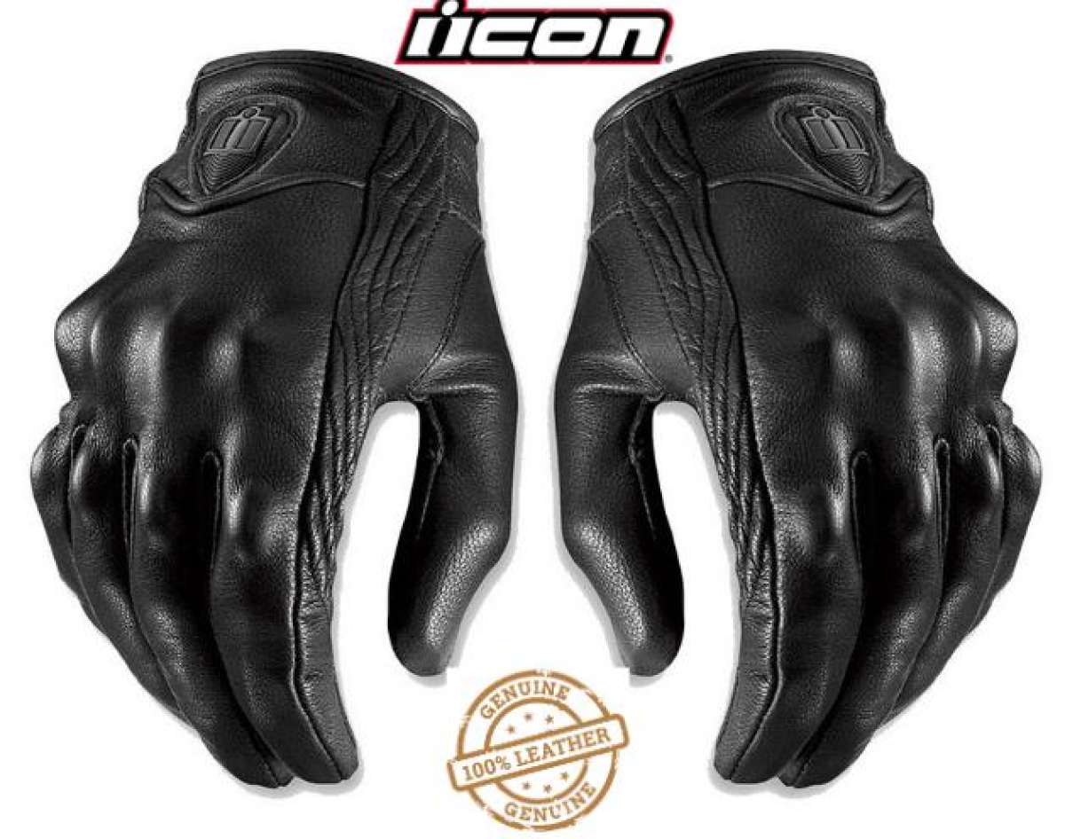Icon Genuine Leather Biking Gloves