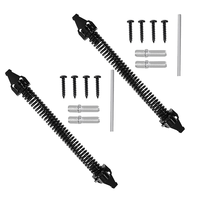 OUMERY 2X Tension Spring Adjustable Door Closer Automatic Door Closer Bar Door Closer Gate Springs Door Closer with 4 Screws
