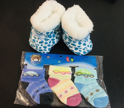 Newborn baby Soft Cartoon Socks Boot and socks(Color May Vary)