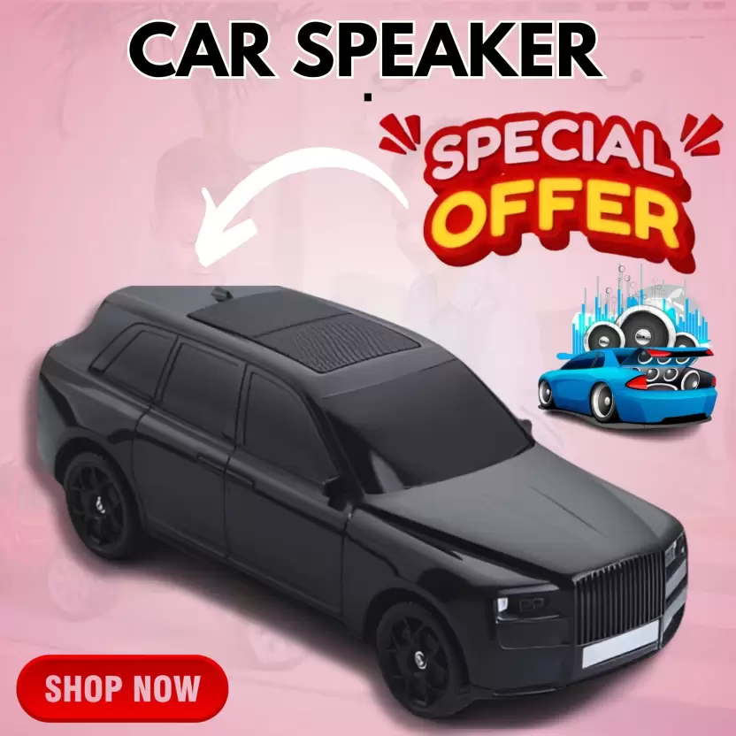 New Design BT5.0 Car Styling Design Portable Wireless Bluetooth Speaker | CAR Bluetooth Speaker High Bass Sound