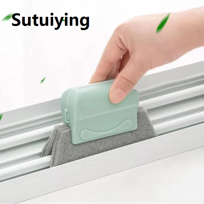 Sutuiying Cleaning Tools Window Groove Cleaning Cloth Brush Slot Hand-held Door Gap Keyboard Kitchen Floor Gap Household Cleaning Tools Multi Brushes