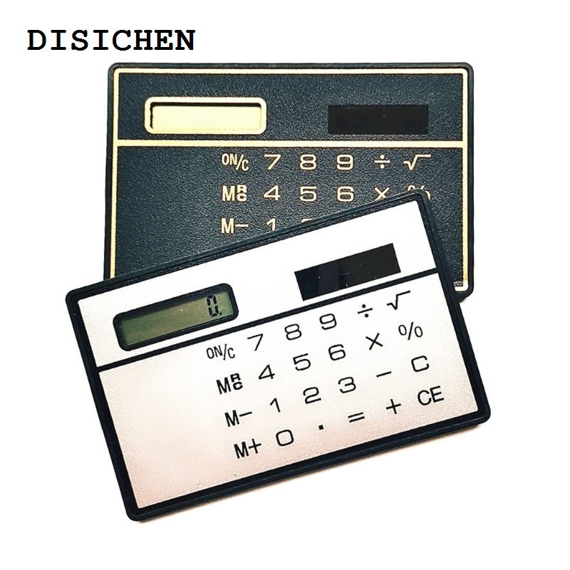 DISICHEN Portable Small Pocket Calculator Solar Powered Calculator 8 Digit Basic Calculator