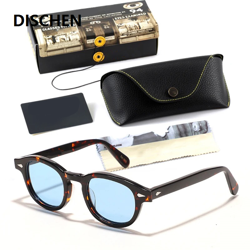 DISCHEN Hot Selling Polarized Sunglasses Men Women Johnny Depp Lemtosh Style Sun Glasses Retro Round Acetate Frame UV400 Lens Oculos