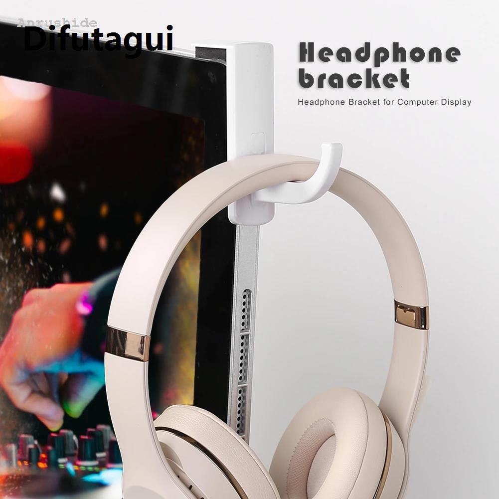 Difutagui Bargain price Anrushide 1/2/3PCS Durable Headphones Stand Holder Punch-free Wall Mounted Fifty percent discount PC Monitor Earphone Stand Rack Universal Headset Hangers Hooks
