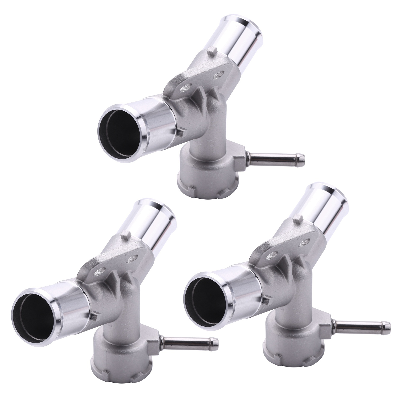 FORIDE 3X Aluminium Engine Radiator Filler Neck Coolant Thermostat Housing Water Pipe for Yaris Belta Vios Vitz