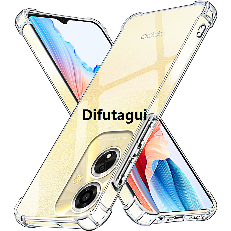 Lanyun Luxury Clear Phone Case for Oppo A59 A79 A78 A58 4G A98 5G A38 A18 Original A97 A96 A95 A75 A55 A54 A53s A17 A17k A16 A93 A73 Back Cover