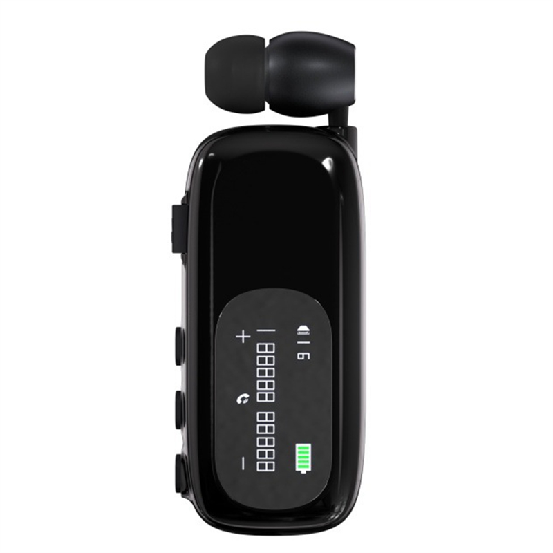 New Business Clip Earphone Handsfree LCD Display Wireless Headset A