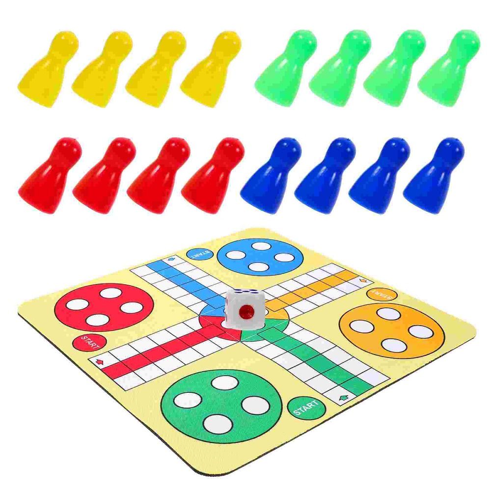 Party Game With Mouse Pad Flying Chess Interactive Toy Multicolor Ludo Chess Set Folding Roll Up Learning Chessboard Toy Travel Funny