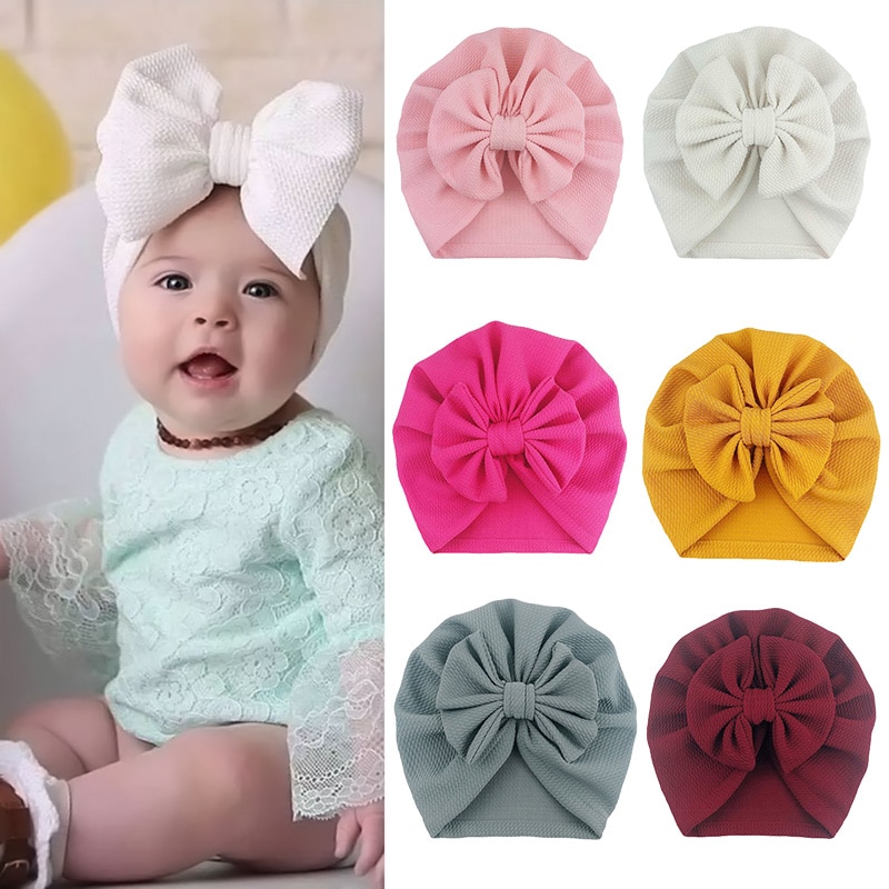 Masala Cottage -Big Bow Baby Girl Headband - 1 Piece Assorted Colors