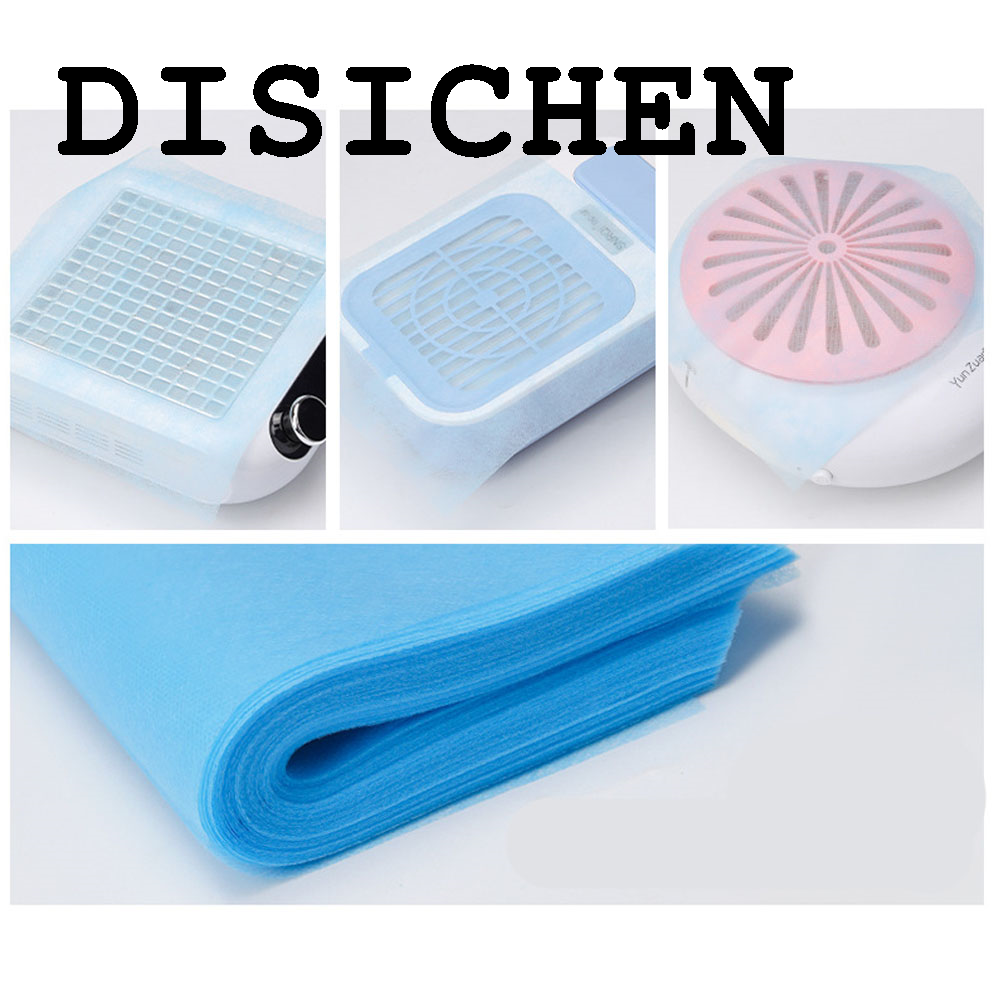 DISICHEN 2025 New 100 Pcs/Bag Nail Vacuum Cleaner Dust Collector Cotton Replace Nail Vacuuming Filter Non-woven Fabrics Paper Manicure Accessories