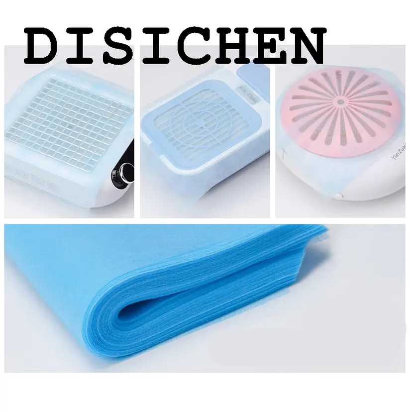 DISICHEN 2025 New 100 Pcs/Bag Nail Vacuum Cleaner Dust Collector Cotton Replace Nail Vacuuming Filter Non-woven Fabrics Paper Manicure Accessories