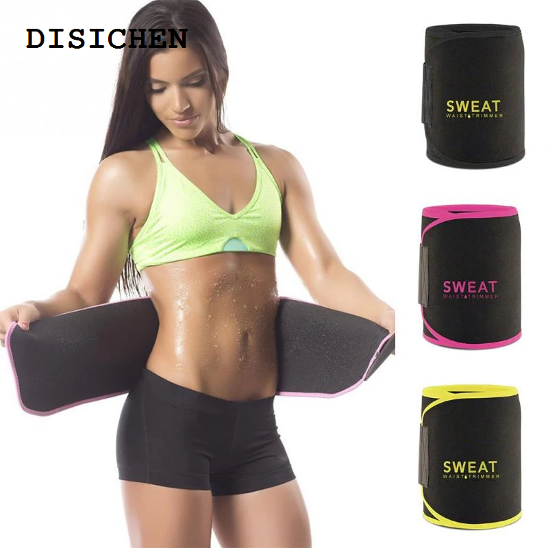 DISICHEN Hot Selling Sweet Sweat Waist Trimmer Belt Premium Fitness Belt for Men Women Slimming Belt (L)