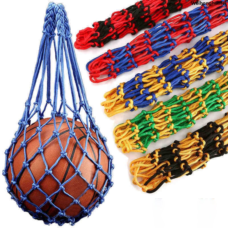 WeihonghunfeiBargain price Football Net Bag Nylon Bold Storage Bag Single Ball Carry Portable Equipment Outdoor Sports Soccer Basketball Volleyball Bag