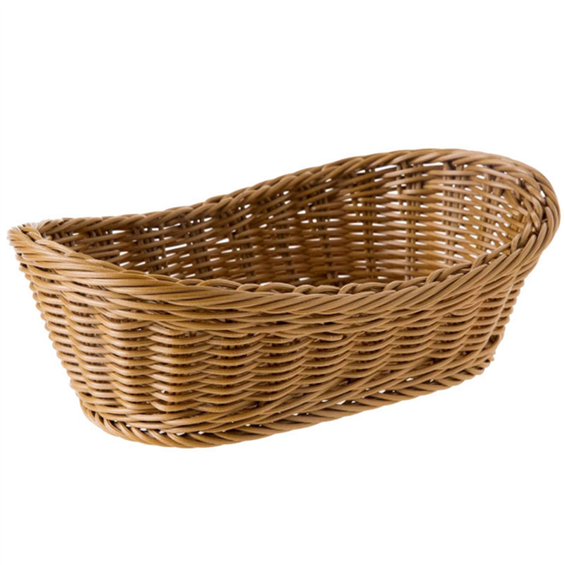 fasdaga 5X Oval Wicker Woven Bread Basket, 10.2Inch Storage Basket for Food Fruit Cosmetic Storage Tabletop and Bathroom