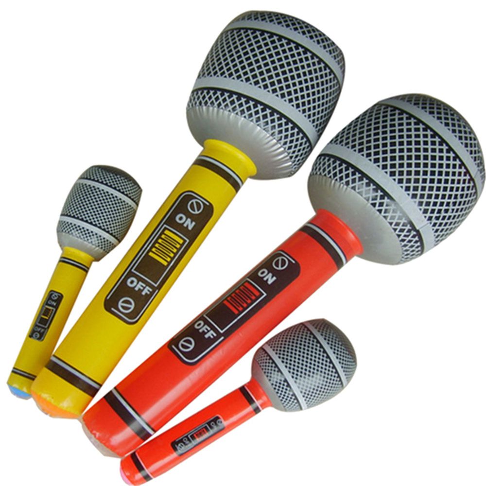 Disco Party for Swimmig Pool Gift Mike Ballon Blow Up Boy Rapper Microphone Balloons Inflatable Microphone Inflatable Speaker Karaoke Balloons