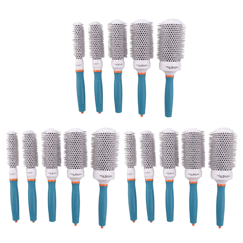 FORIDE 3X Roller Comb Professional 5 Size Hair Dressing Brushes High Temperature Resistant Round Comb Hair Styling Tool