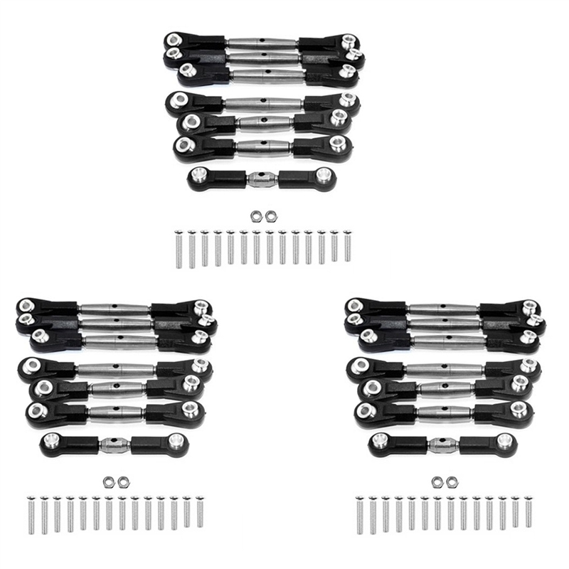 ZOROOM 21Pcs Steel Steering Link Rod Linkage Servo Rod Set for TT-02B TT02B 1/10 RC Car Upgrade Parts Accessories