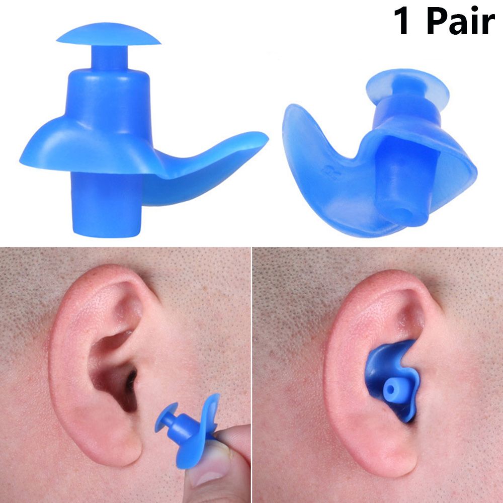 1 Pair Environmental Waterproof Dust-Proof Anti-Noise Ear Plugs Soft Silicone Swim Accessories Earplugs