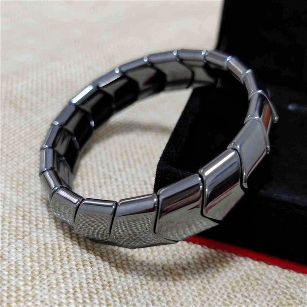 【New Arrivals】Hematite Terahertz Bracelet Men's and Women's Titanium Magnets Bracelet Black Gallstone Bracelet Magnetic Therapy Bracelet