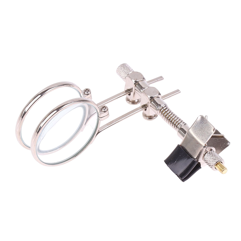 New specials 5X Double Lenses Magnifying Glass Portable Stainless Steel Clip Diameter 25mm MINI Monocular Magnifier@#A JUE
