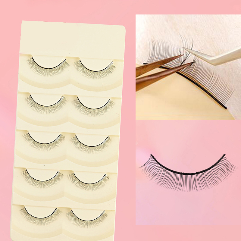 NEW Beauty 5 Pairs/set 3D Natural Cross False Eyelashes Eye lashes Makeup Tools