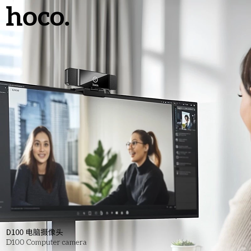 HOCO D100 Full HD 1080P Webcam with Dual Microphone for Laptop Computer Computer Camera hc6