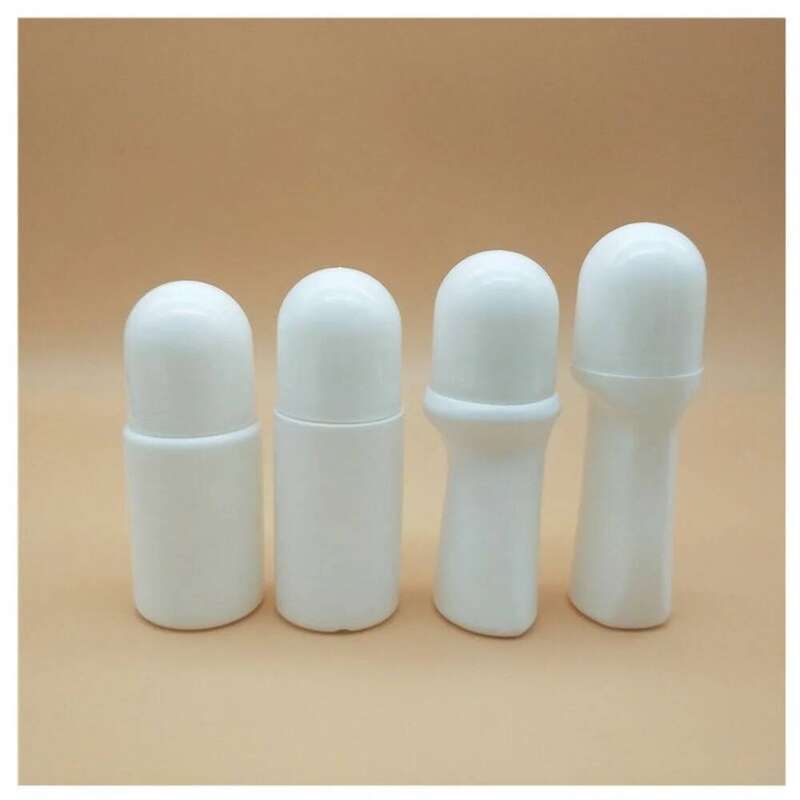 3PCS 50ml Plastic Roll on Bottle Essential Oil Perfume Empty Tube Hot Sale White Deodorant Container