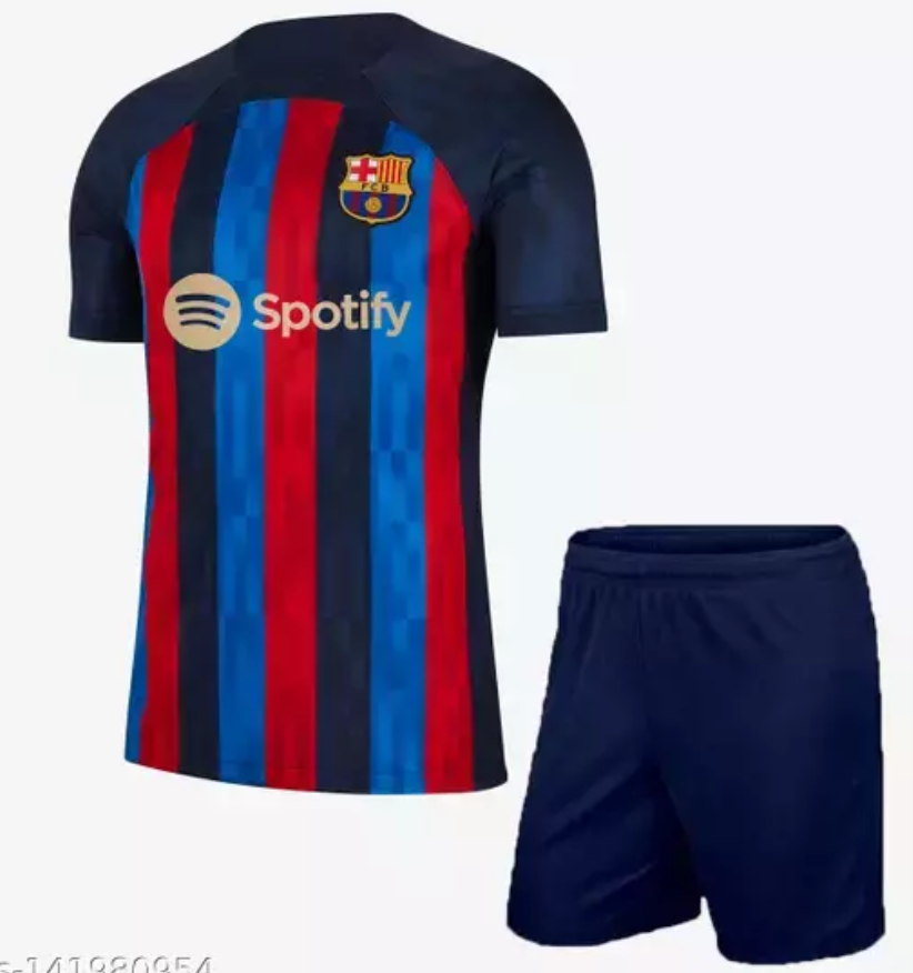 Barcelona Home Jersey Fitting Design 2022/23 Made In Thailand