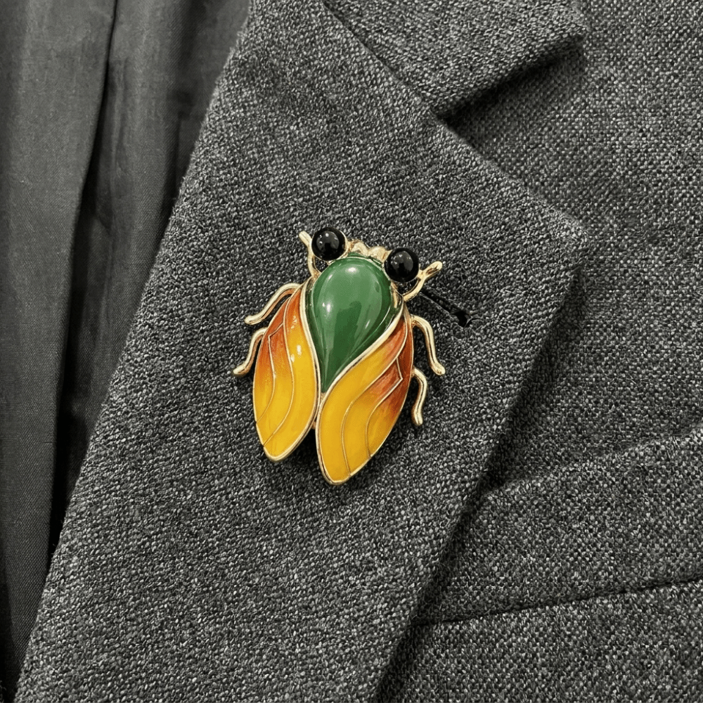 New Alloy Cicada Brooch Real-like Elegant Decor Insect Lapel Pin Decorative Chinese Style Brooch Gifts