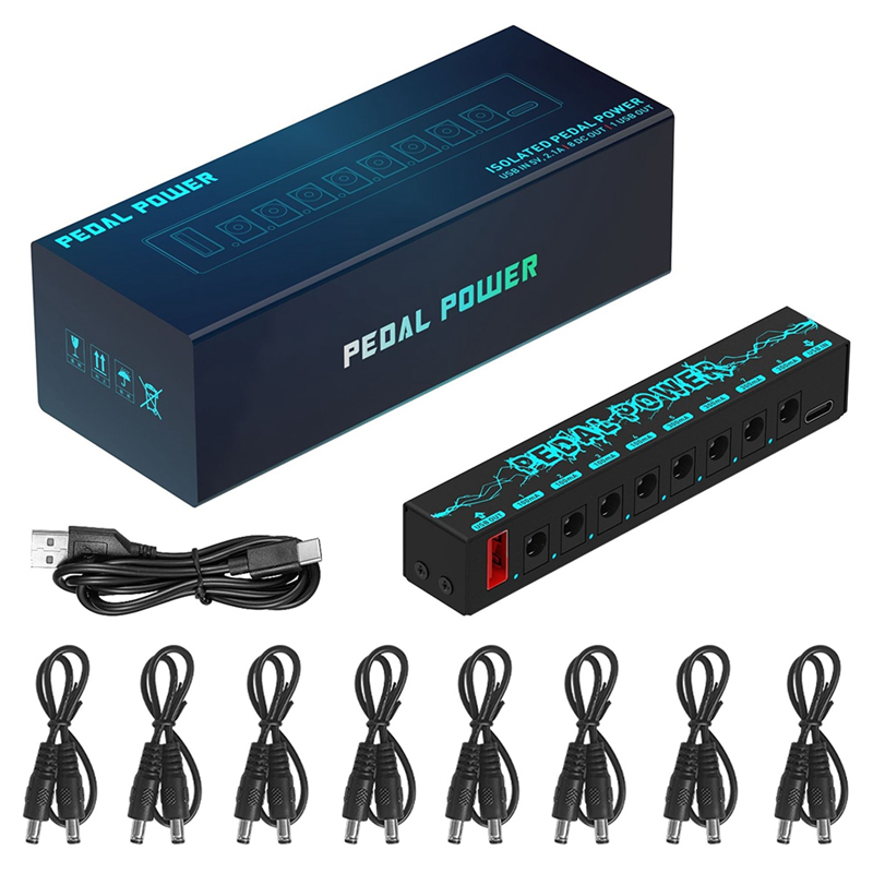 PEDAL Guitar Pedal Guitar Effector Supply 8 Isolated DC Output Guitar Effect Pedal Guitar Parts Accessories